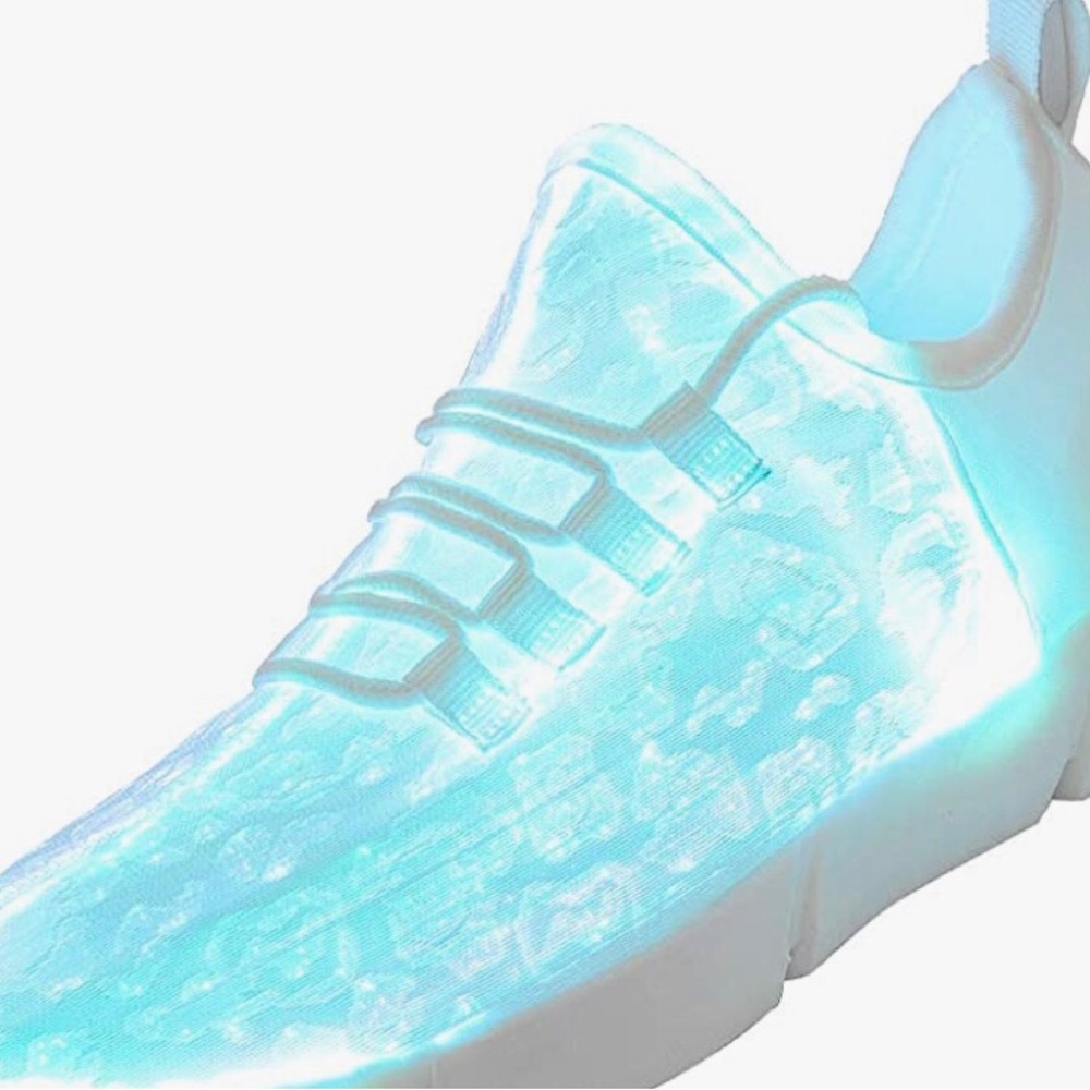 Fiber Optic LED Shoes Light Up Sneakers for Women Men with USB charging cord